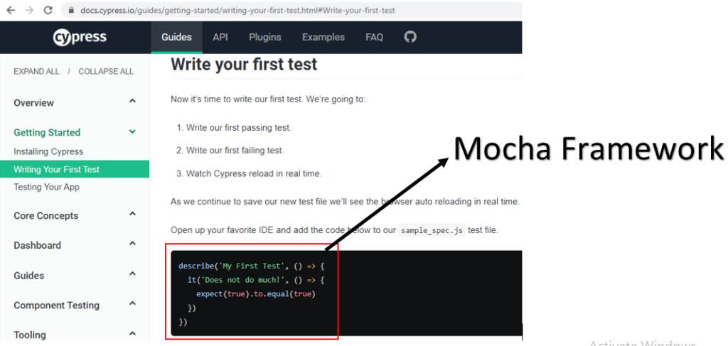 Mocha framework